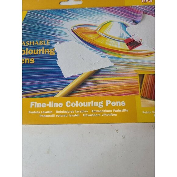 Reeves 30 Count Fine Line Washable Coloring Pens Stay Wet Tip Art Color Drawing - Picture 2 of 5